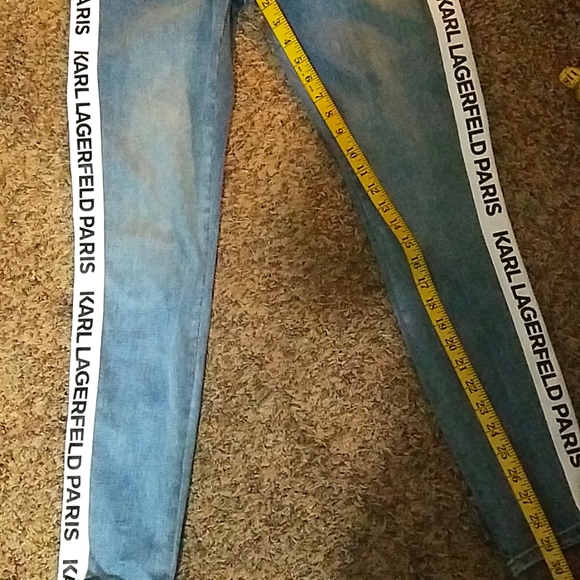 Karl Lagerfeld Blue Women's Jeans, Size:6, Measurements In Pictures - Picture 10 of 11